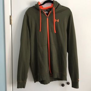 Green and orange under armor hoodie